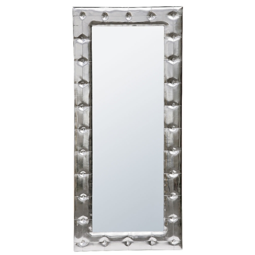 High Gloss Silver Framed Mirror
