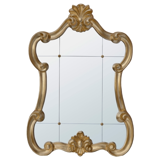 Mireille Gold Rococo Style Architectural Window Decorative Wall Mirror