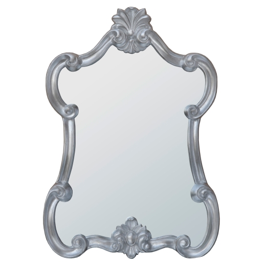 Mireille Silver Rococo Style Decorative Wall Bedroom Hall Mirror