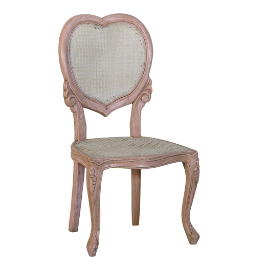 Isabella Blush Rose Heart Bedroom Chair 