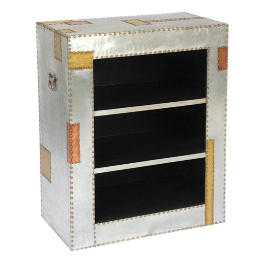 Industrial Aluminium & Copper 3 Shelf Bookcase