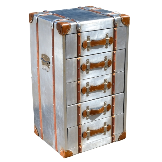Industrial Aluminium Style Chest of Drawers