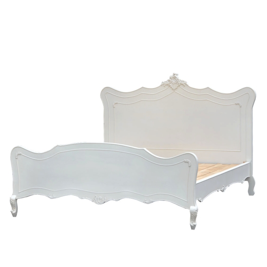 Boudoir Provence Pure White Rococo Bed