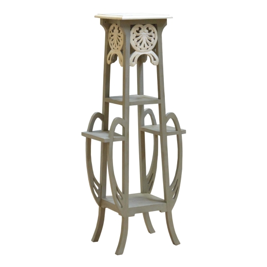 Grey and White Plant Stand