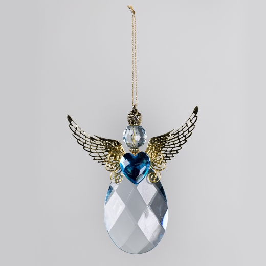 Decorative Accessories Angel Blue Acrylic Teardrop with Silver