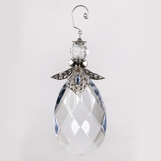Decorative Accessories Angel Clear Acrylic Teardrop with Silver