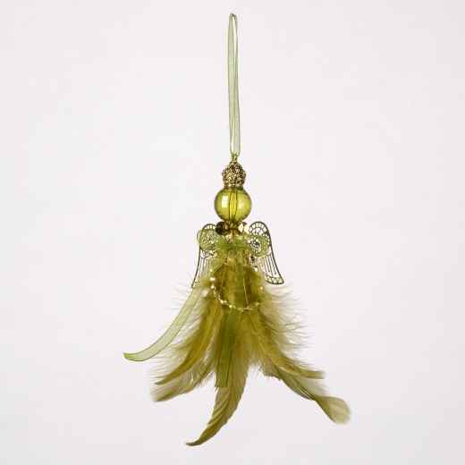 Decorative Accessories Angel Olive Acrylic  & Gold with Feather