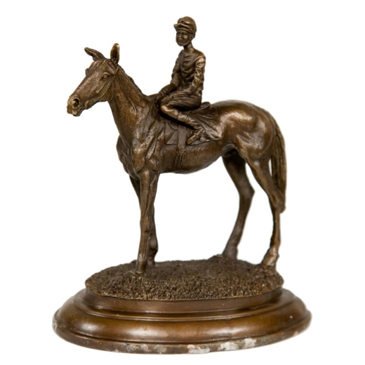 Bronze Horse & Jockey Statue