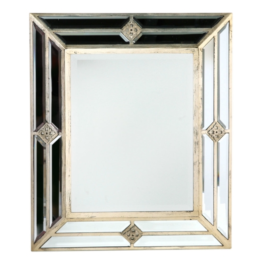 Antique Silver Venetian Pin Cushion  Mirror