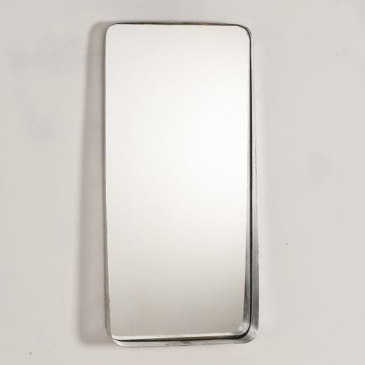Gin Shu Silver Gilt Leaf Parisienne Metal Mirror