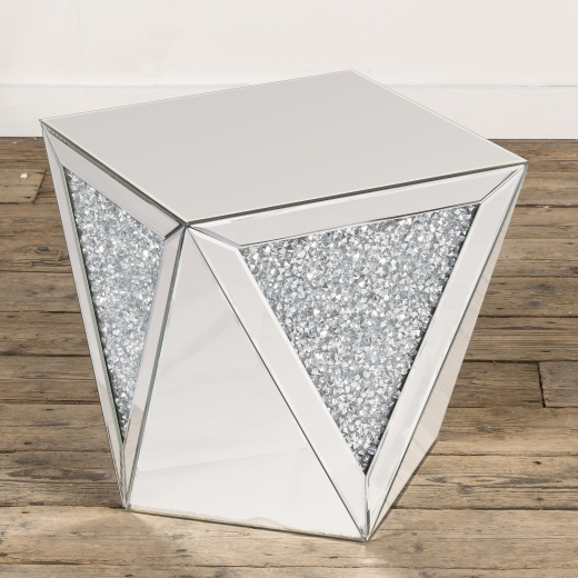 Venetian Crushed Diamond Occasional Table Tower