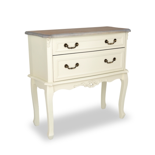 Appleby Wood Top Console Table 2 Drawer 