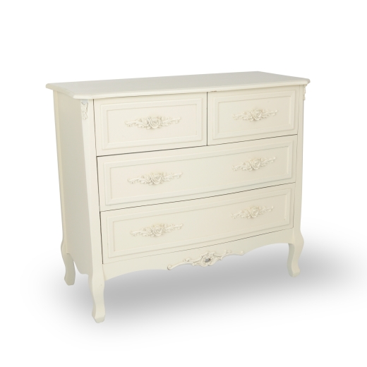 Rose White Top Chest of 3 Drawers