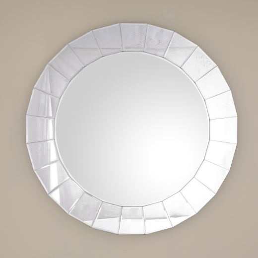 Venetian Mirror with Square Shaped Mirrored Bezels