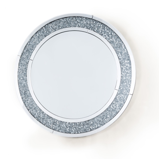 Venetian Crushed Diamond Round Wall Mirror
