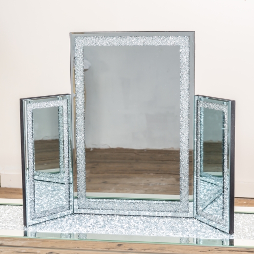 Venetian Crushed Diamond Table Top Mirror