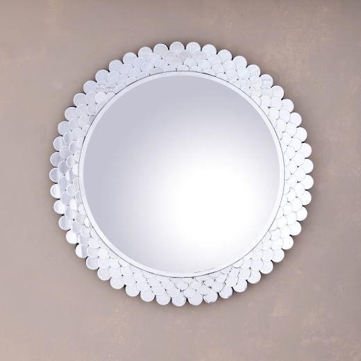 Venetian Contemporary Round Petal Mirror