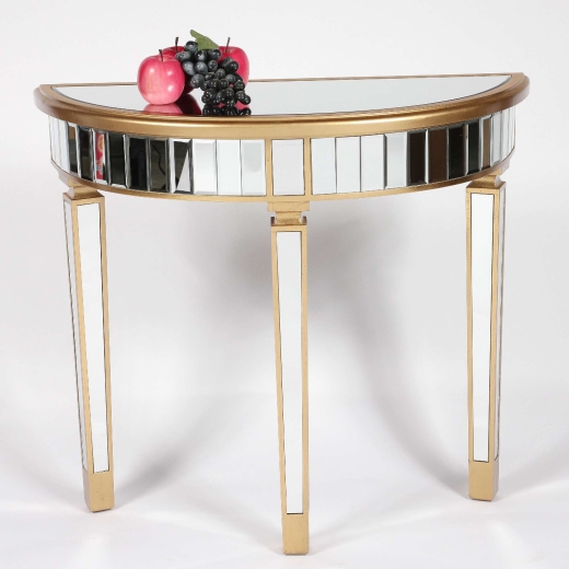 Genevieve Gold Mirrored Side Table