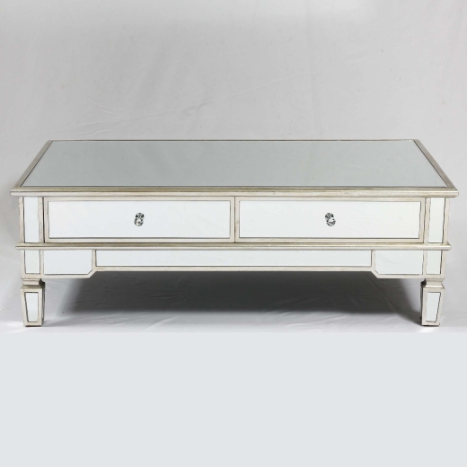 Genevieve Silver Mirrored Coffee Table