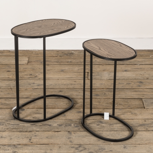 Gin Shu Metal Nest of Tables - Black - EXTRA PACKAGE