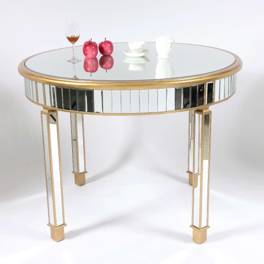 Genevieve Gold Mirrored Dining Table