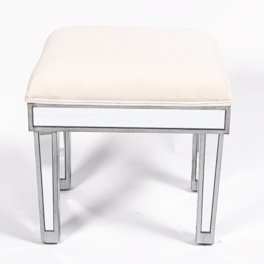 Chateauneuf Mirrored Cushioned Stool